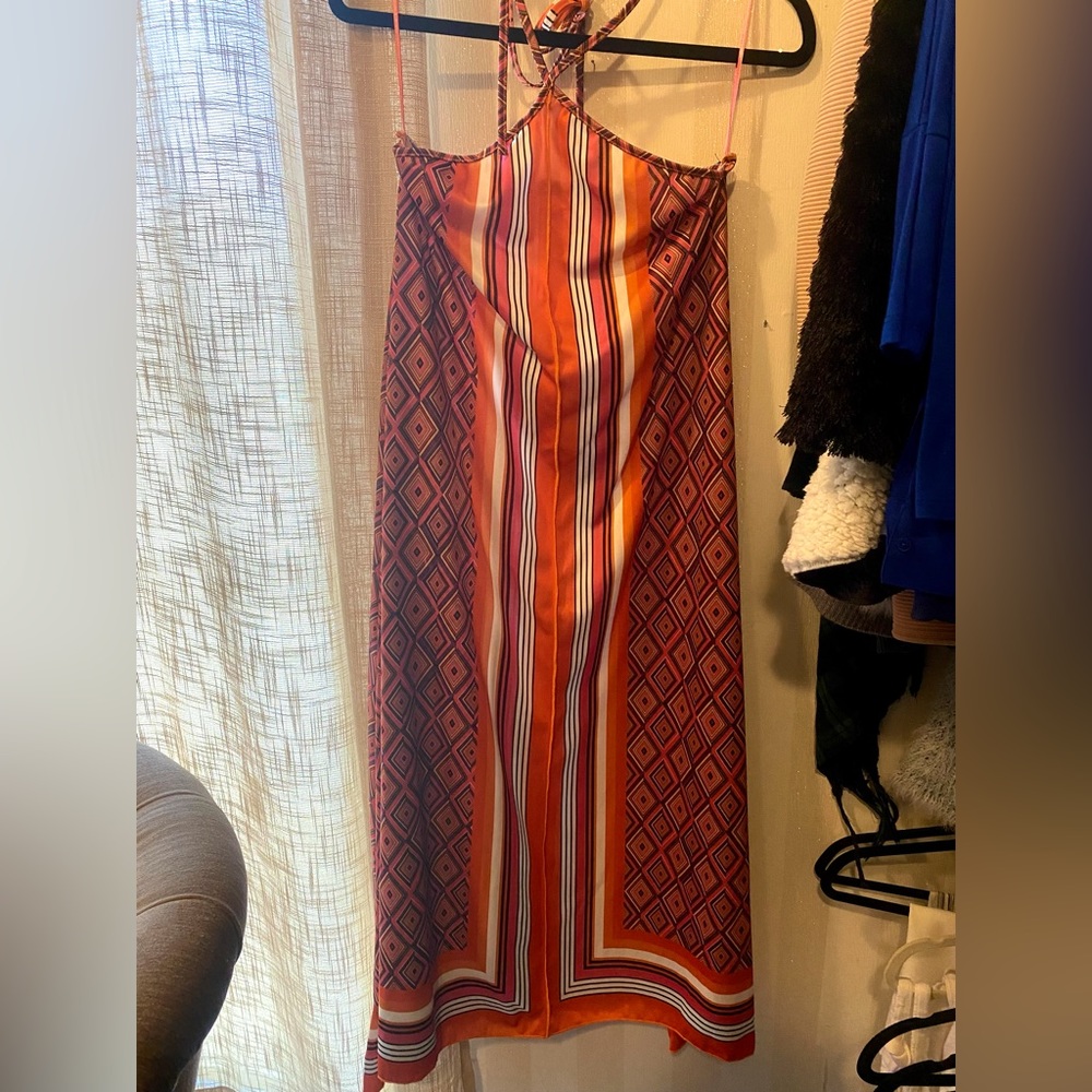Zara dress. Size S. Color orange/mutli.